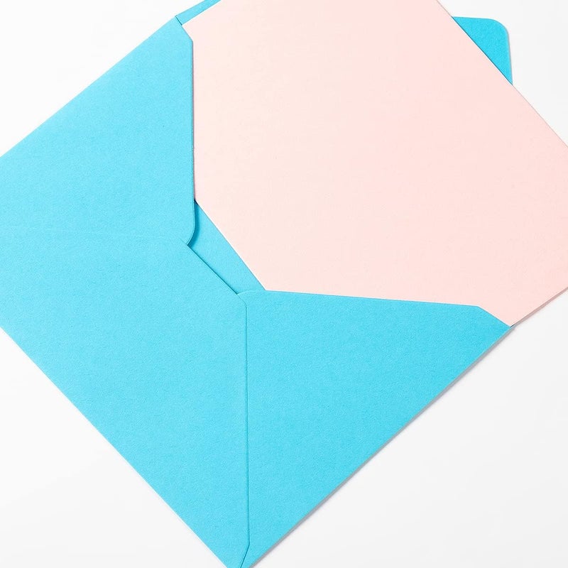 Wishop A7 Colorful Gummed Envelopes and Blank Cards 24 Pieces A7 Envelopes and 24 Pieces 5x7 Colorful Flat Cards for Weddings, Invitations, Birthday, Baby Shower (Multicolor) - Image 4
